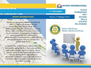 Locandina del convegno promosso dal Rotary Club di Senigallia