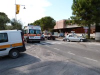 Incidente tra auto e ambulanza a Corinaldo