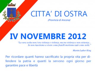 Manifesto ad Ostra per il IV Novembre