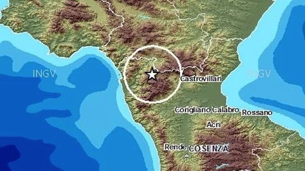Terremoto sul Pollino, scossa magnitudo 5