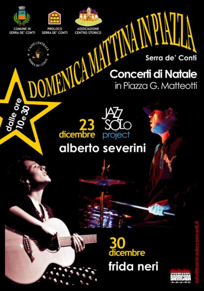 I due concerti a Serra de' Conti previsti per il 23 e 30 dicembre