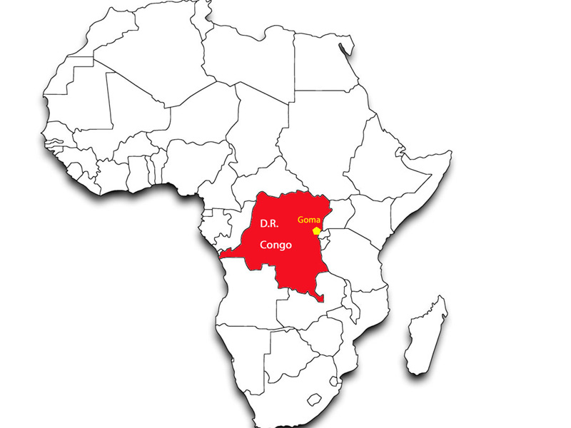 Mappa dell'Africa e del Congo