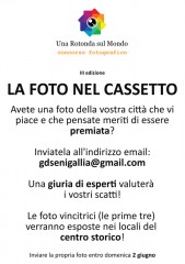 Volantino del concorso fotografico dei Giovani democratici di Senigallia