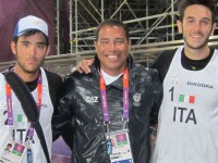 Il ct Paulao assieme a due atleti della Nazionale di beach volley alla recenti Olimpiadi di Londra