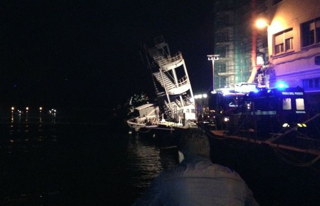 Incidente al porto di Genova