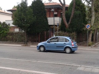 La macchina coinvolta nel sinistro