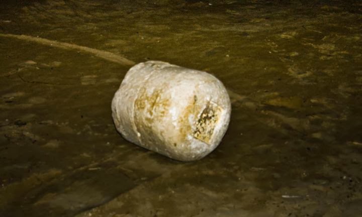 Una delle pietre trovate in spiaggia a Senigallia (Foto Buontempi)