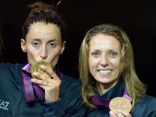 Elisa Di Francisca e Valentina Vezzali alle olimpiadi di Londra 2012