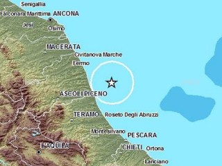 La mappa del terremoto a largo di San Benedetto del Tronto