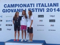 Martina Menotti sul podio ai campionati italiani giovanili di nuoto a Roma