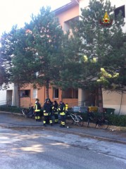 incendio in un palazzo del Vivere Verde di Senigallia