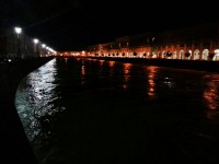 Il fiume Misa nella prima serata del 27 marzo