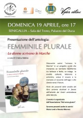 locandina di presentazione dell'antologia 'Femminile Plurale'