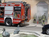 Incendio nella profumeria di largo Puccini a Senigallia