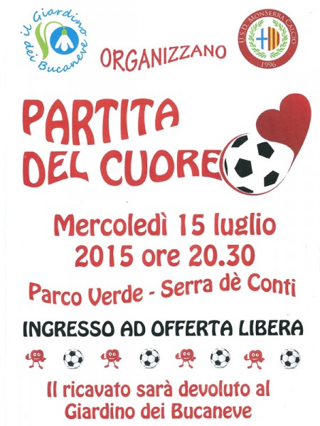 Locandina della "Partita del Cuore" a Serra de' Conti