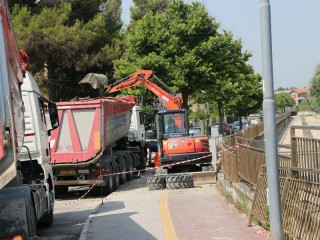 Lavori di manutenzione presso il Fosso Sant'Angelo