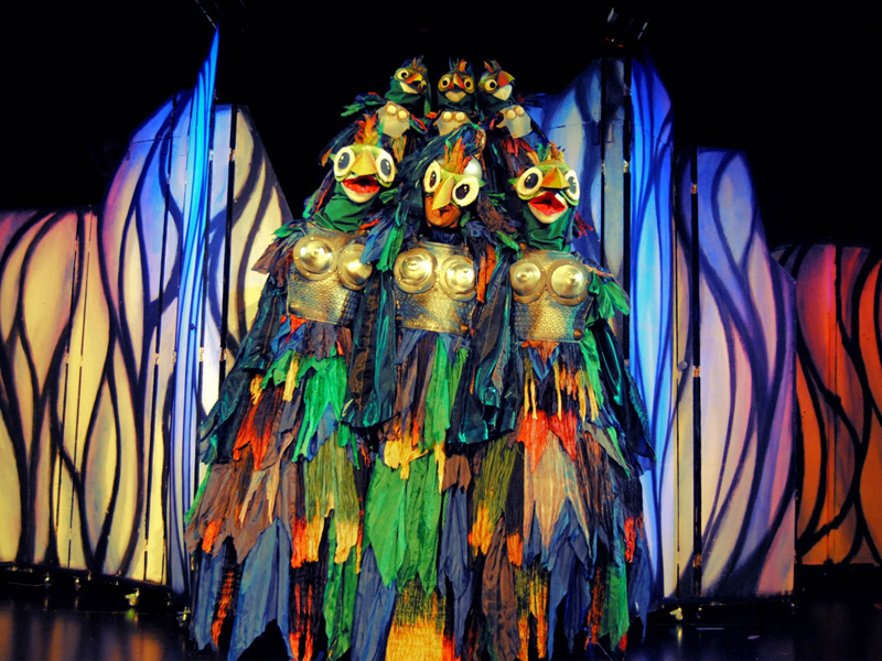 Marionette dello spettacolo “Zeus e il fuoco degli dei” della compagnia romana Teatro Verde