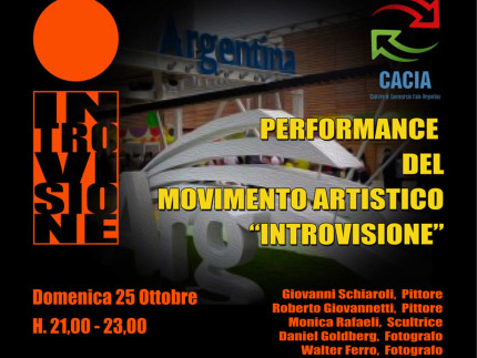 locandina della performance di Introvisione all'Expo di Milano, padiglione Argentina