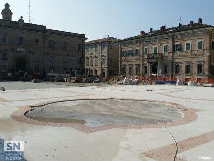 I lavori in piazza Garibaldi, a Senigallia