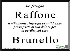 I ringraziamenti della famiglia Raffone