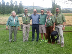 Il grupo CNGEI di Senigallia assieme al presidente del consiglio regionale