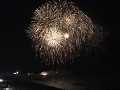 I fuochi d'artificio 2016 dalla Rotonda di Senigallia. Foto tratta da Facebook