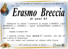 Manifesto funebre per Erasmo Breccia