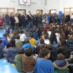 Riapertura palestra scuola Marchetti: il sindaco Mangialardi parla a studenti, genitori e docenti