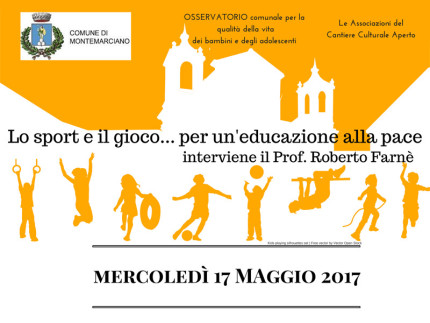 La locandina dell'incontro su sport ed educazione nella scuola primaria