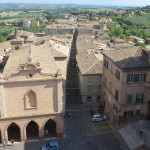 Ostra, vista panoramica dalla torre civica di piazza dei Martiri