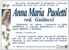 Morte Anna Maria Paoletti