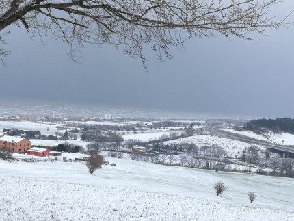 Neve a Senigallia: panorama dalla collina del Cavallo - foto di Francesco Petrucci