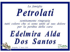 Ringraziamenti dalla famiglia Petrolati