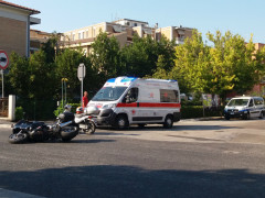 scontro auto moto tra via Rovereto e via Mercantini