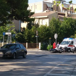 scontro auto moto tra via Rovereto e via Mercantini