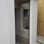 Lavori edili della Santoli Service: realizzazione ingresso durante l'intervento