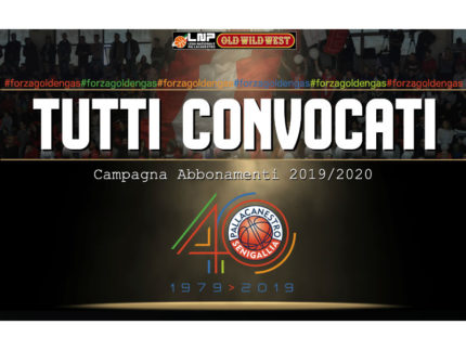 Campagna abbonamenti Pallacanestro 2019/2020