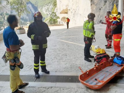 Caduta alpinista a Genga