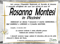 E' mancata all’affetto dei suoi cari Rosanna Montesi in Piccinini