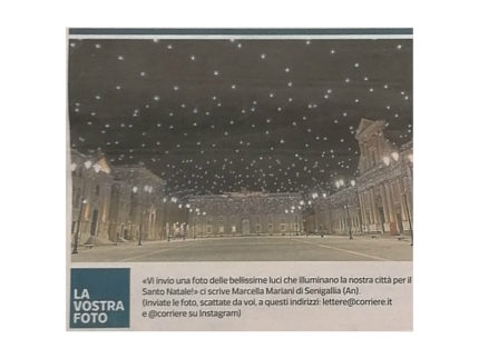 Le luci Natalizie di piazza Garibaldi finiscono sul Corriere della Sera