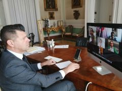 Mangialardi in videoconferenza