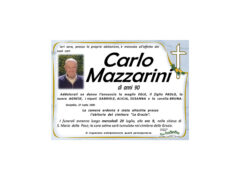 Necrologio Carlo Mazzarini