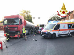 scontro tra un Tir ed un’auto a Montemarciano