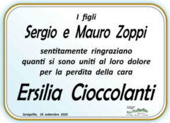 Ersilia Cioccolanti, ringraziamenti