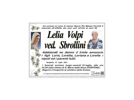 Necrologio di Lelia Volpi