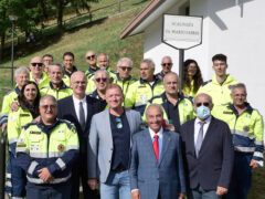 Protezione Civile di Ostra Vetere a Longarone per intitolazione scalinata dr. Mario Fabbri