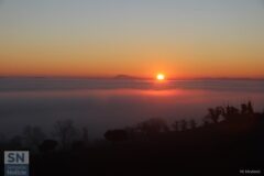 Cielo rosso su Senigallia - Ultima alba del 2021 - Foto di Massimo Modesti