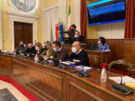 Aula Orciari del Consiglio Comunale di Senigallia - Giunta e Presidente