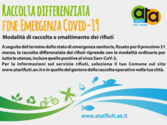 Raccolta differenziata - Fine emergenza Covid-19