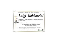 Necrologio Luigi Gabbarrini